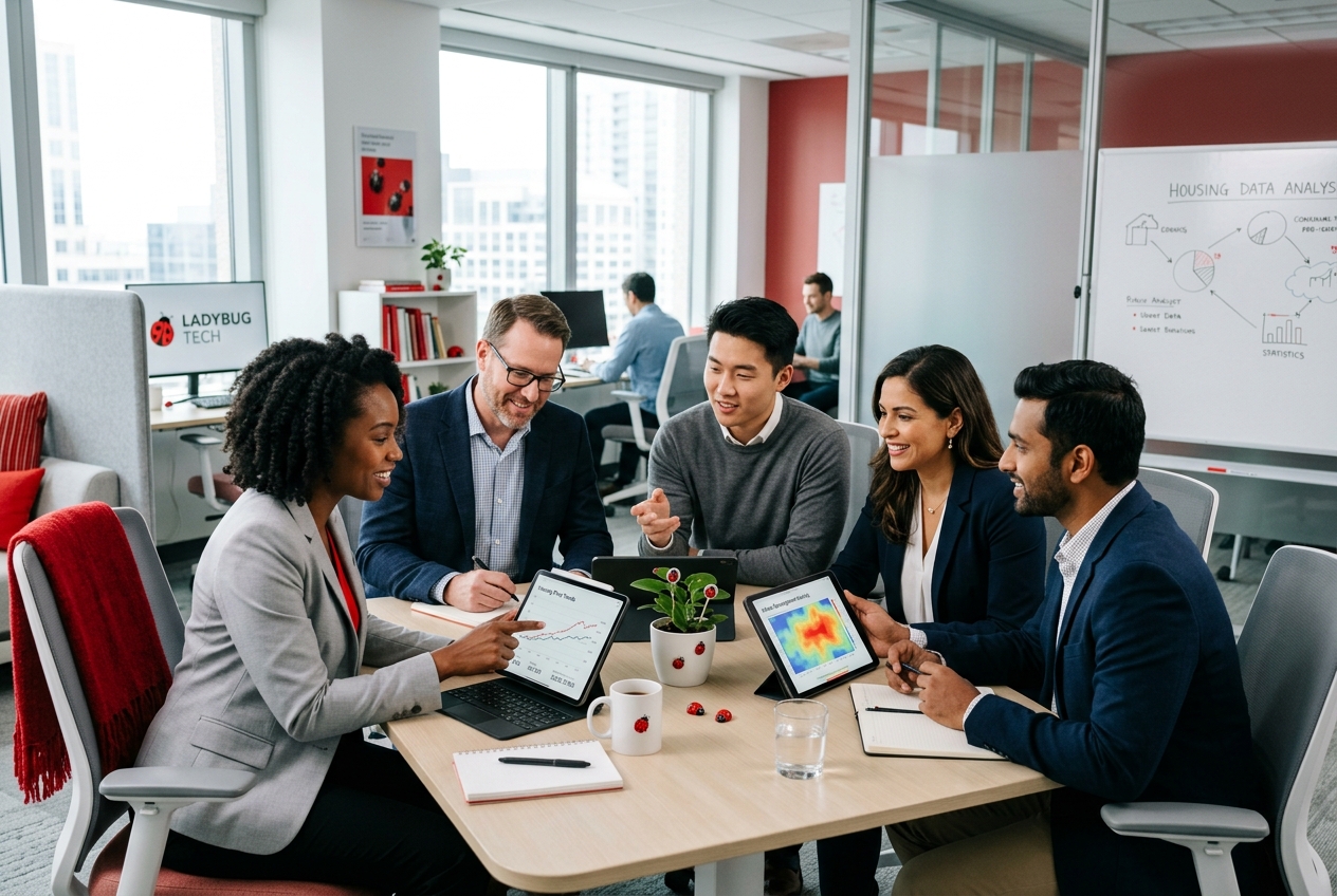 Standtech team collaborating on housing data analytics